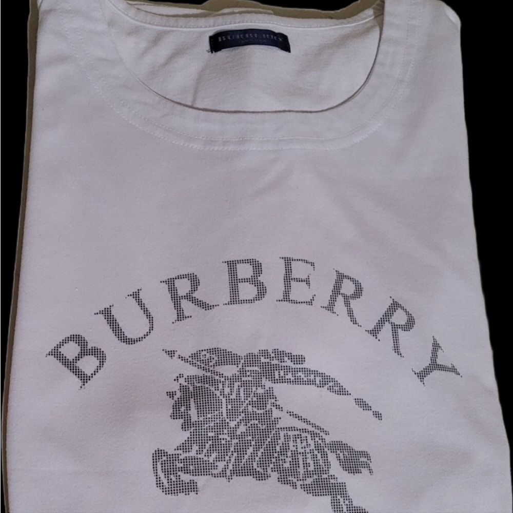 Burberry White Graphic T-Shirt